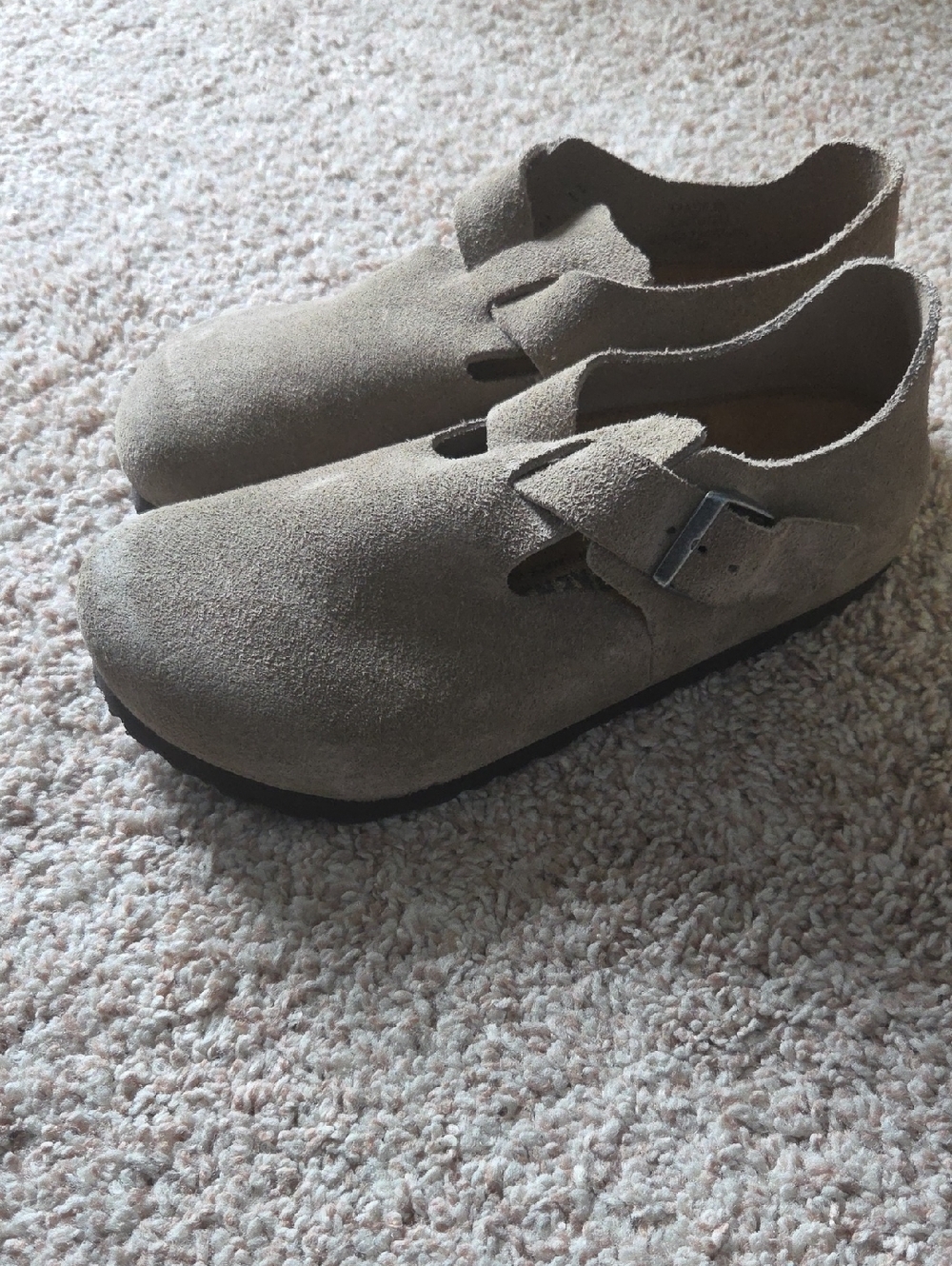 Women's Birkenstock London Clog - Suede Leather Taupe